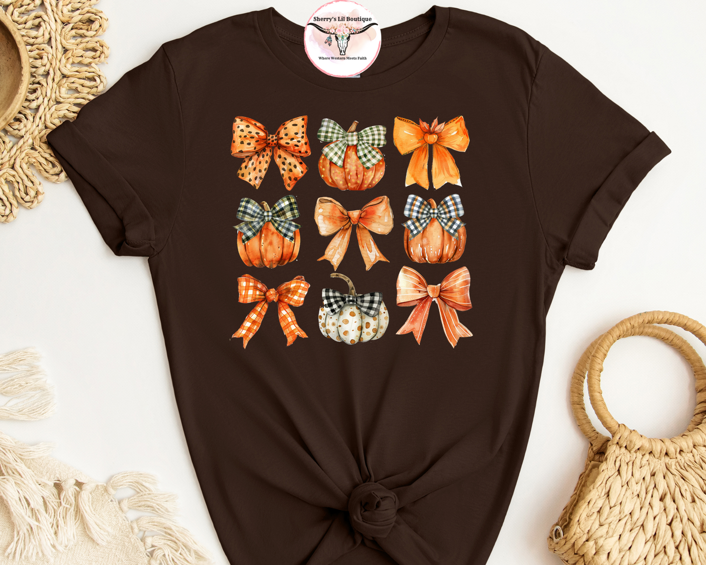 Fall Pumpkins and Bows T-Shirt / Sweater
