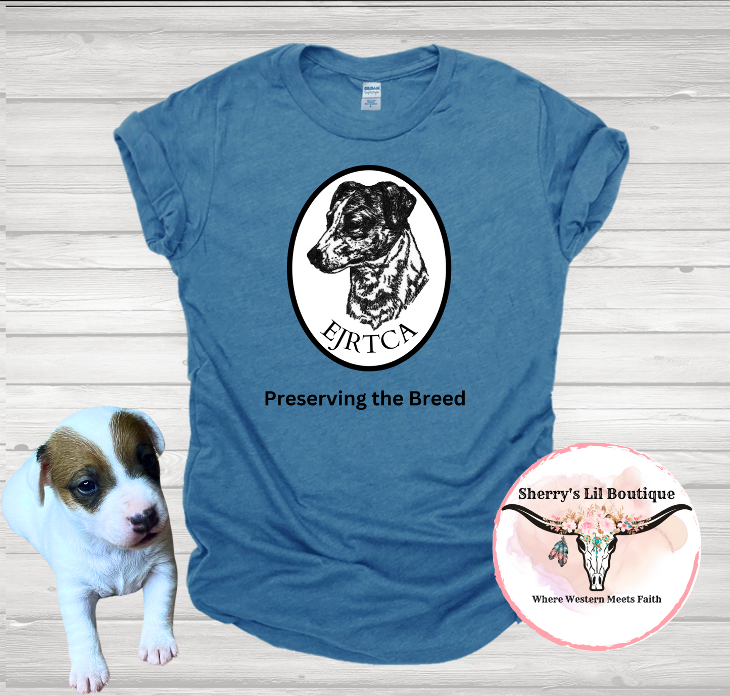 EJRTCA Logo DTF Print T-Shirt - Multiple Colors (Black, White, Red, Blue, Pink, Orchid)