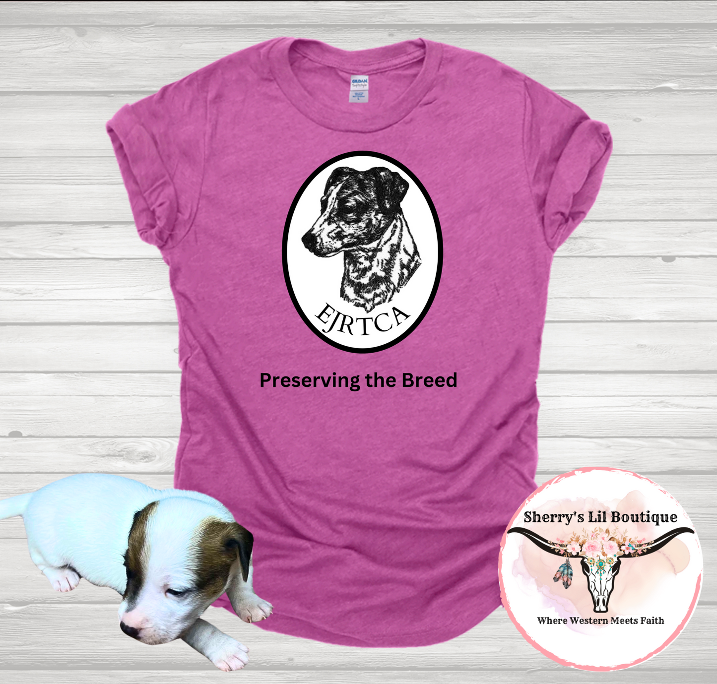 EJRTCA Logo DTF Print T-Shirt - Multiple Colors (Black, White, Red, Blue, Pink, Orchid)
