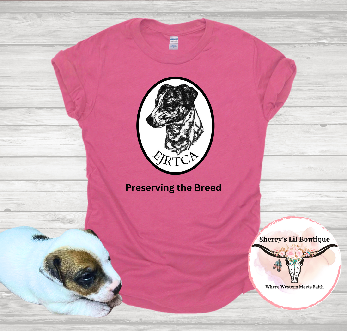 EJRTCA Logo DTF Print T-Shirt - Multiple Colors (Black, White, Red, Blue, Pink, Orchid)