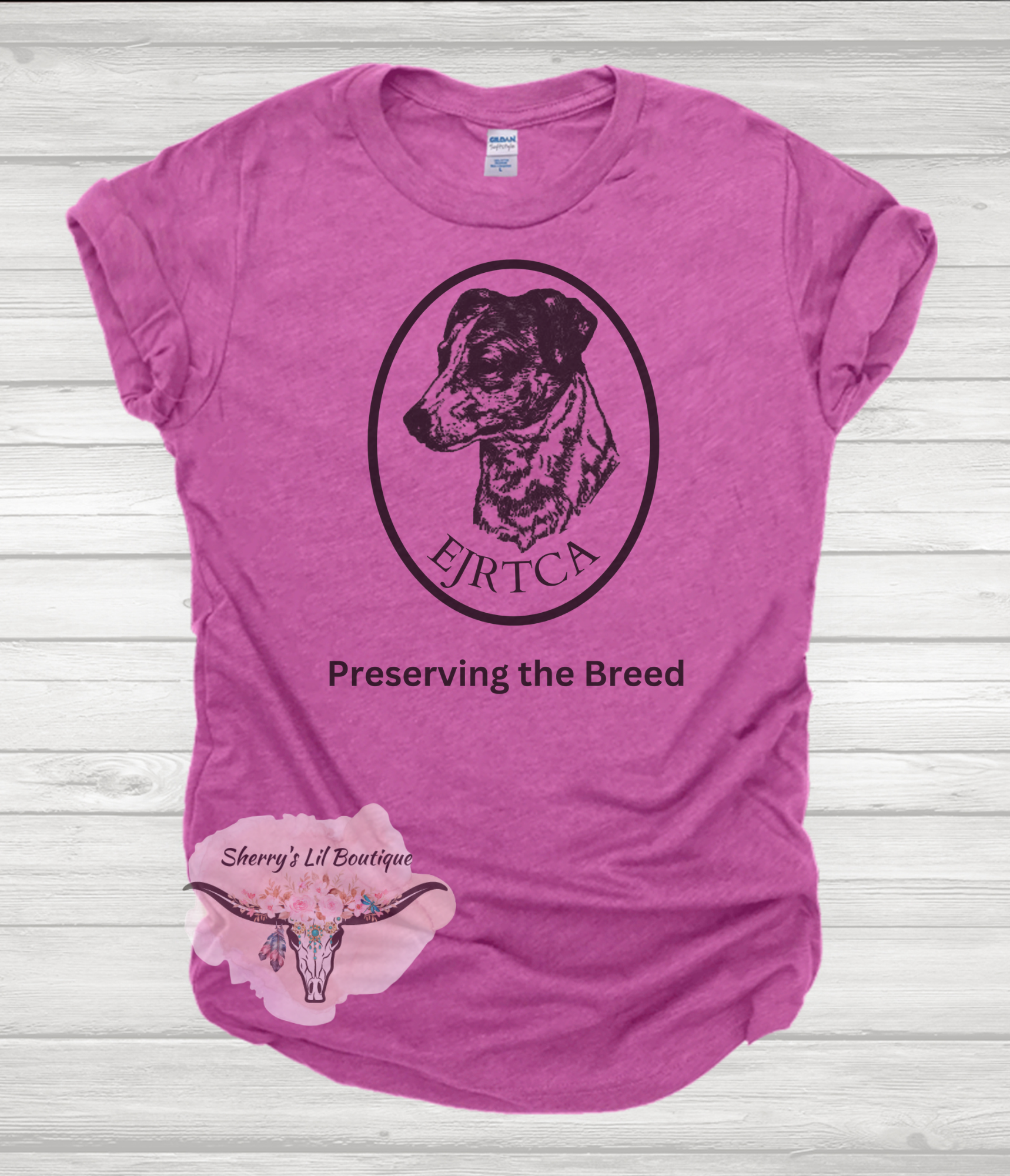 Orchid short sleeve shirt with EJRTCA Graphic Design - sublimation