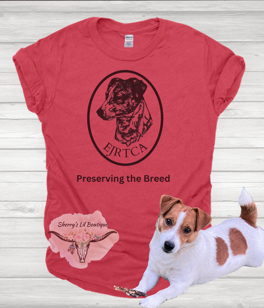 Red short sleeve shirt with EJRTCA Graphic Design - sublimation